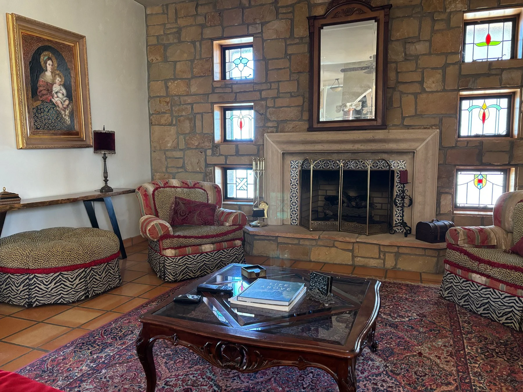 Casabella living room fireplace