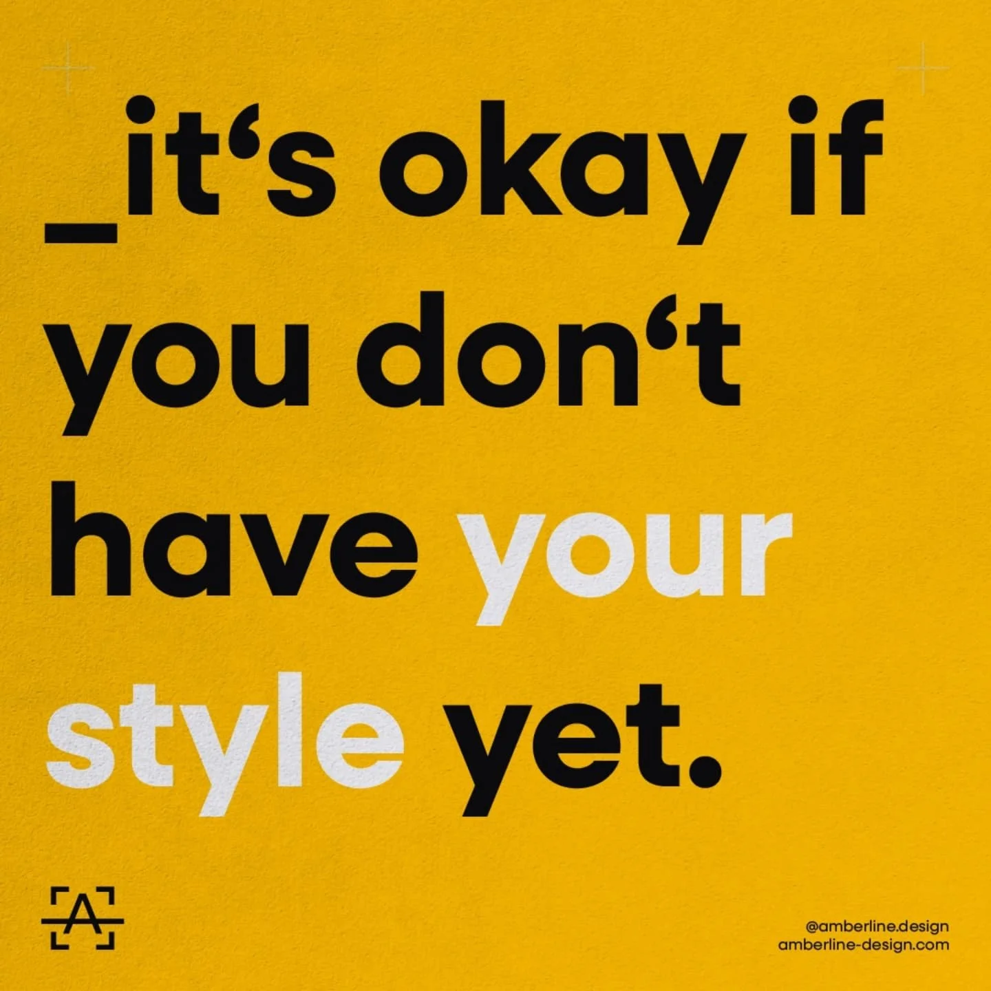 _don't stress about 'your style'!

#GraphicDesign #DesignInspiration #VisualDesign #DesignProcess #CreativeProcess #BrandDesign #VisualIdentity #LogoDesign #BrandIdentity #LogoInspiration #AdobeCreativeCloud #MinimalDesign #BrandStrategy #IdentityDes