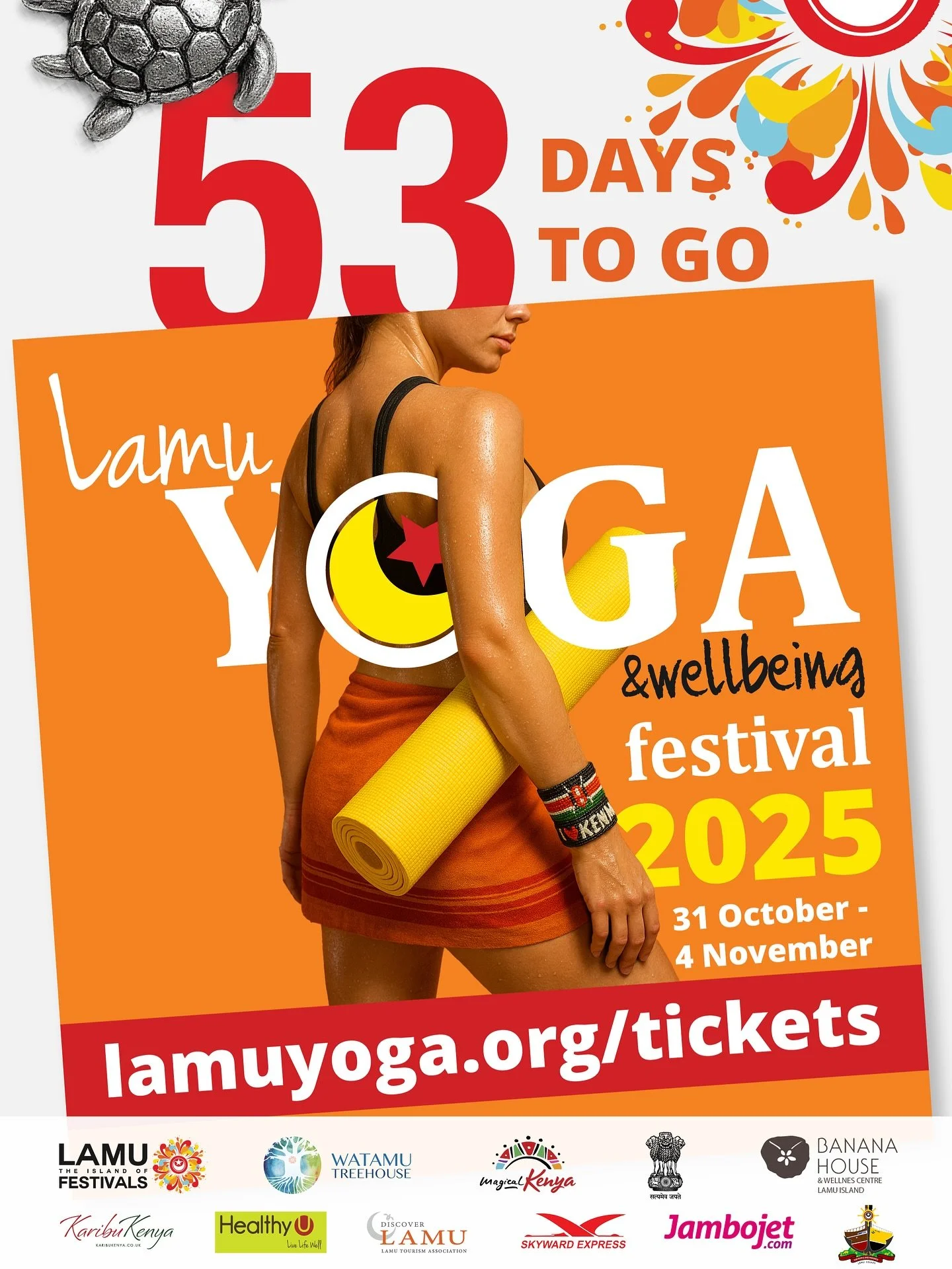 Only 53 days left until the island comes alive with yoga, wellbeing, and community 💛 Don&rsquo;t miss it!

Click on the link in bio to book your ticket 🎟️ 

#yoga #festival #yogafest #lamuyogafestival #celebrate #wellbeing #wellness #fun #community
