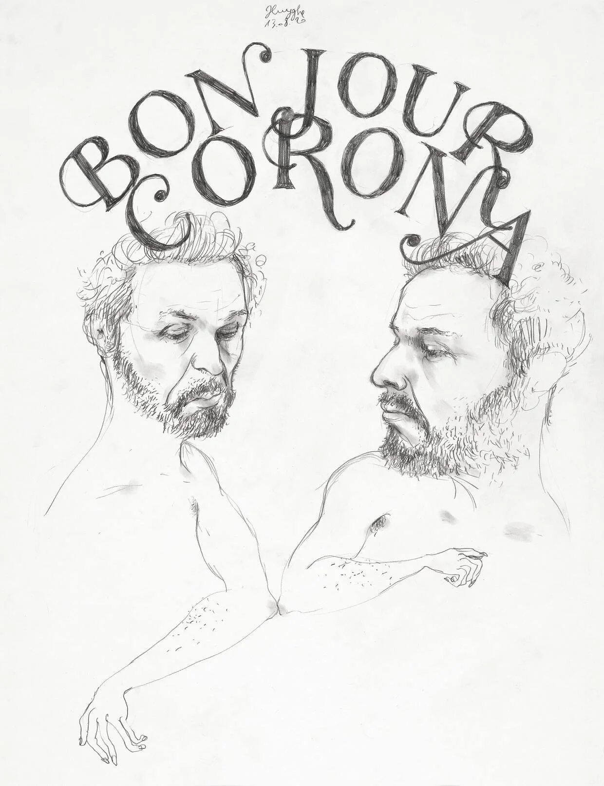 Bonjour Corona, 13.08.20
[mechanical pencil on paper, 65 x 50 cm]
