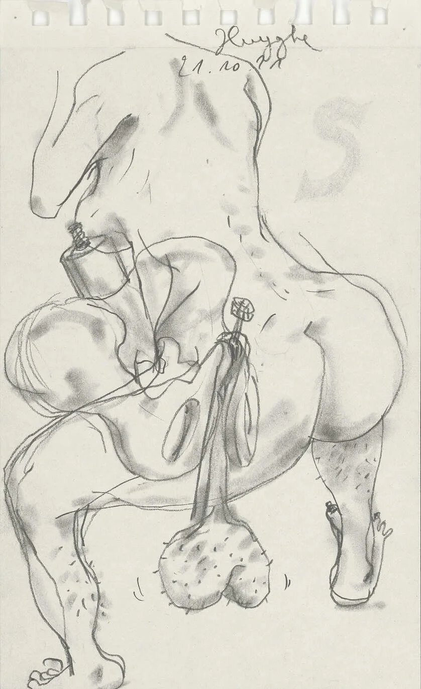 Shunga Shunga, 21.10.21/8

[mechanical pencil on paper, 23 x 14 cm]