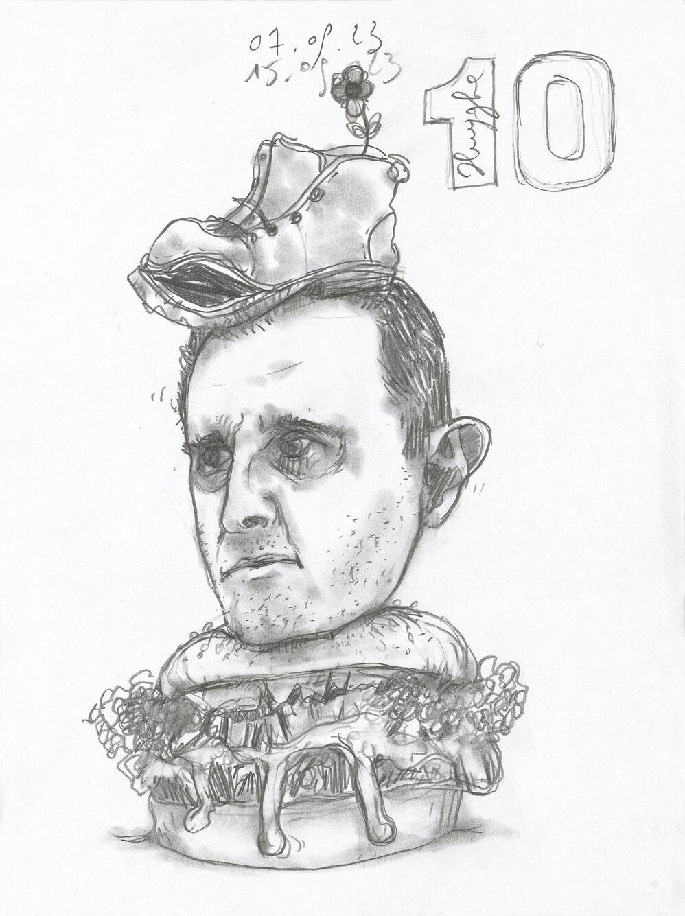 Balance Akt 10 (S), 07.09.23-15.09.23

mechanical pencil on paper
[22,5 x 17 cm] SERIES