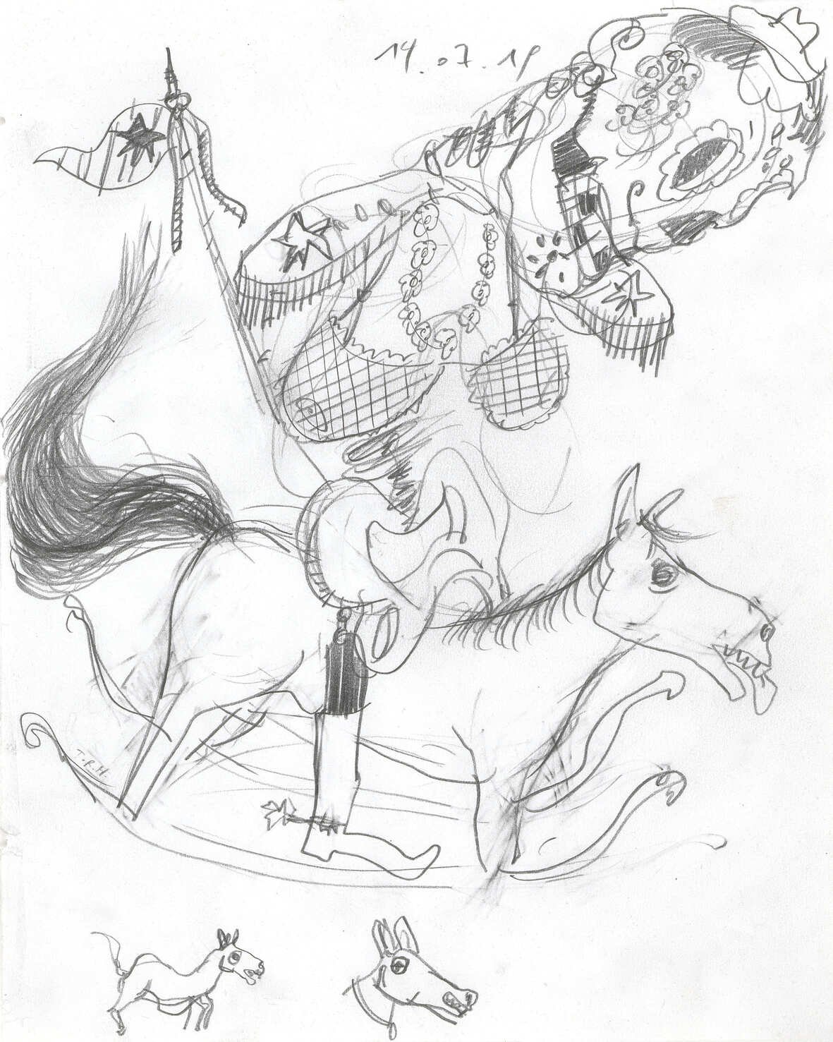 Dia De Los Muertos, 14.07.19
[mechanical pencil on paper, 25 x 20 cm]