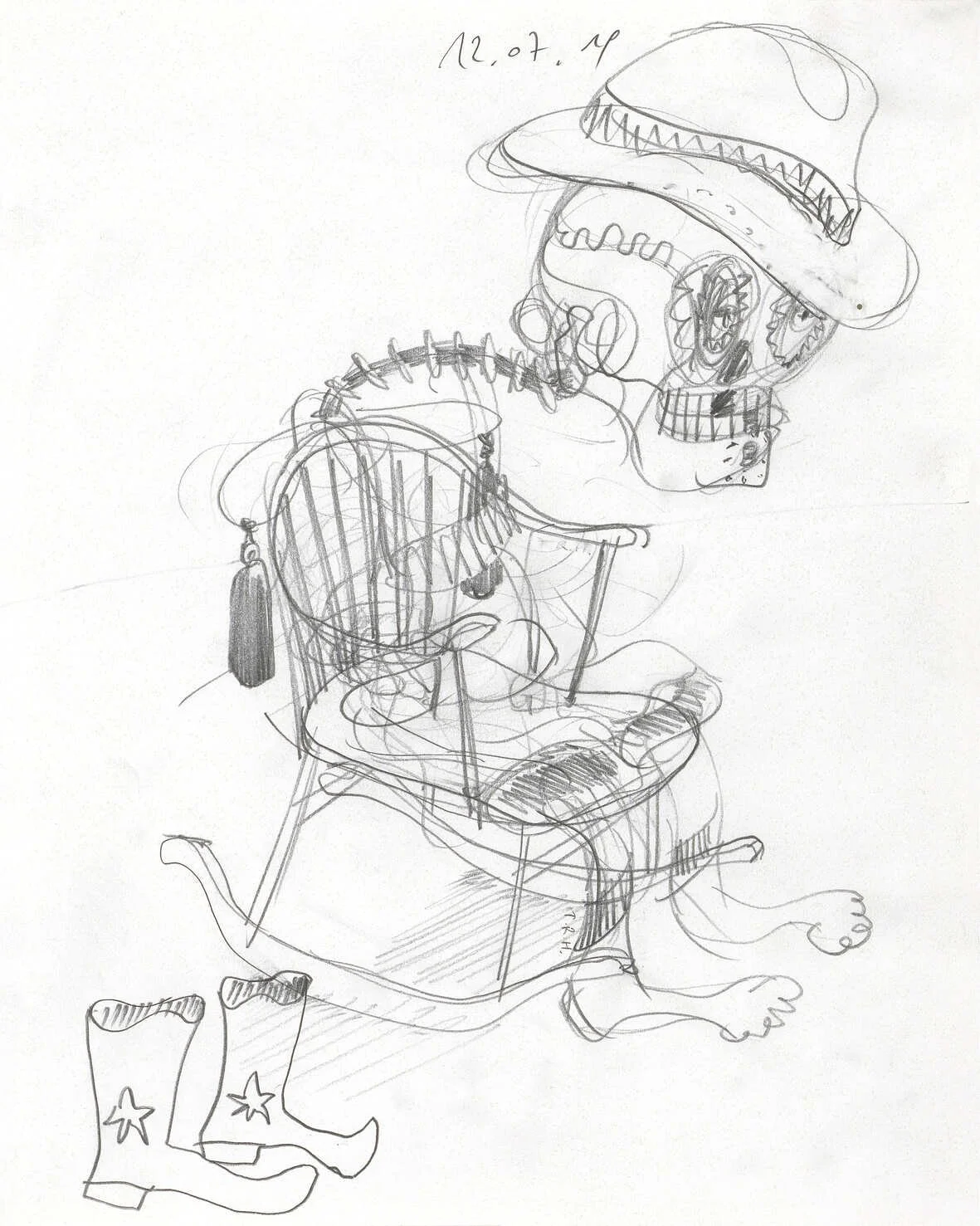 Dia De Los Muertos, 12.07.19
[mechanical pencil on paper, 25 x 20 cm]