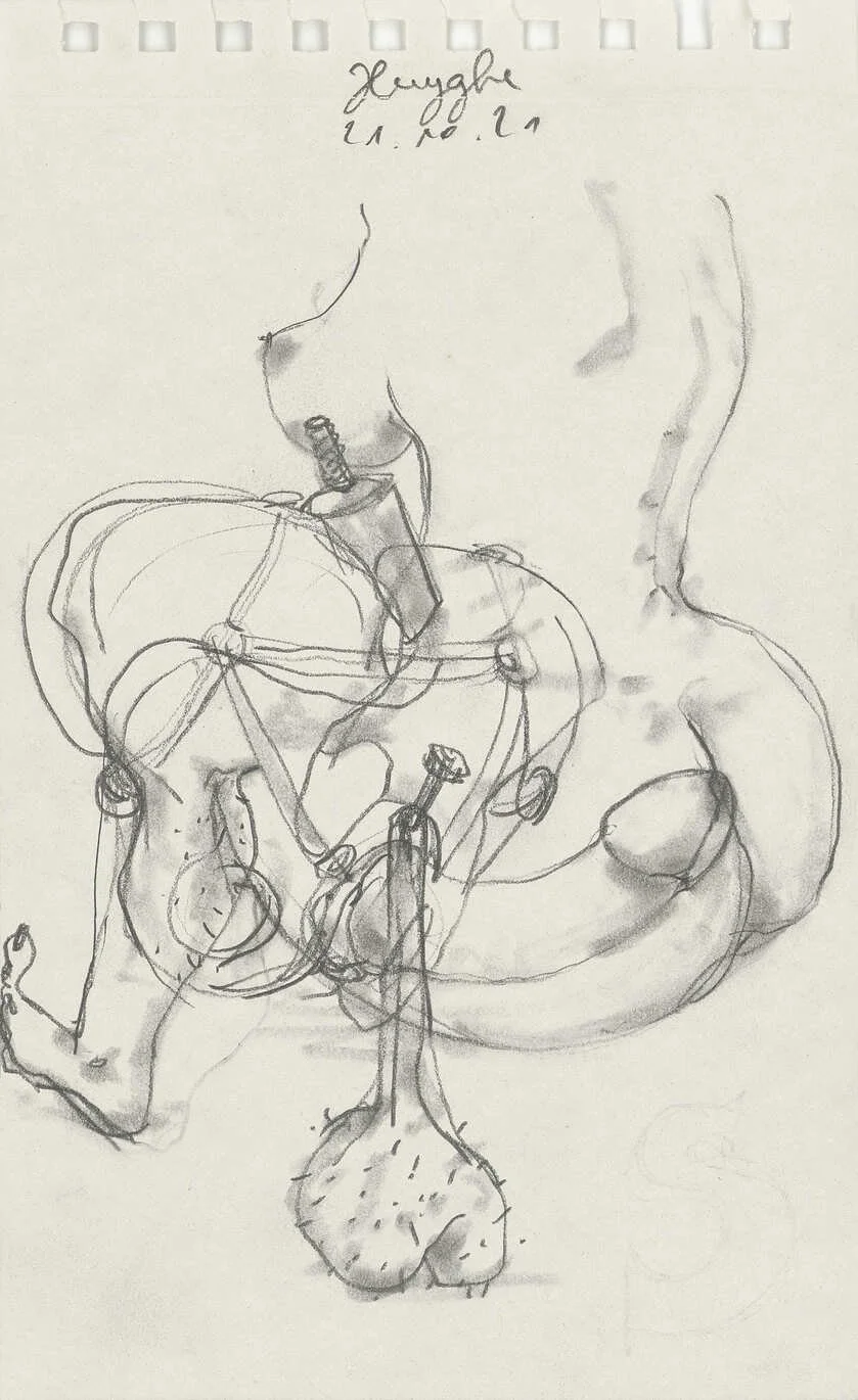 Shunga Shunga, 21.10.21/1

[mechanical pencil on paper, 23 x 14 cm]