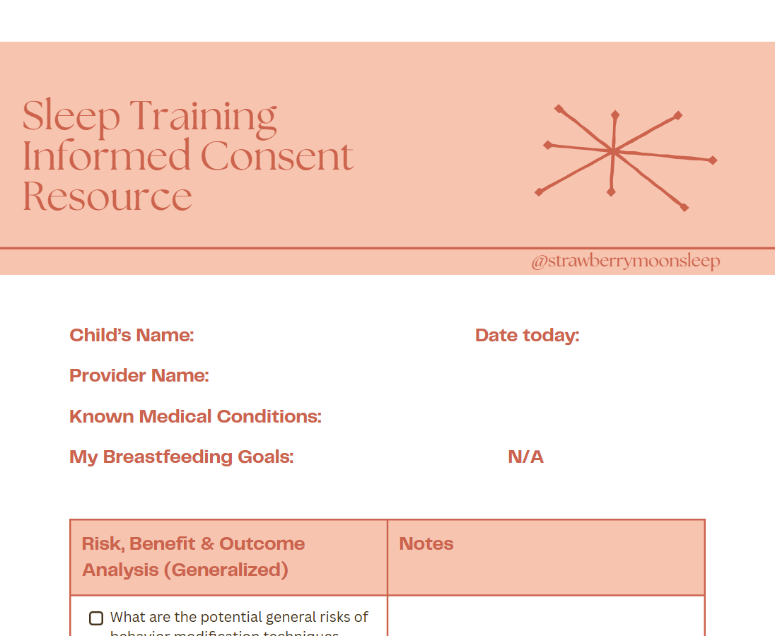 Sleep Training Informed Consent Conversation Guide