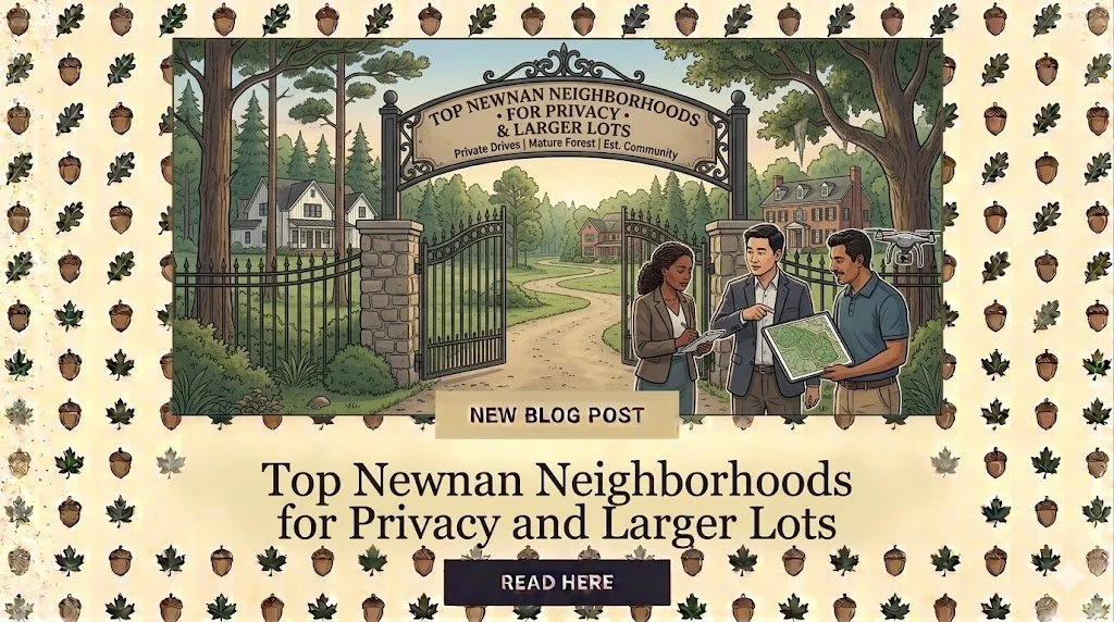 Top Newnan Neighborhoods for Privacy and Larger Lots
