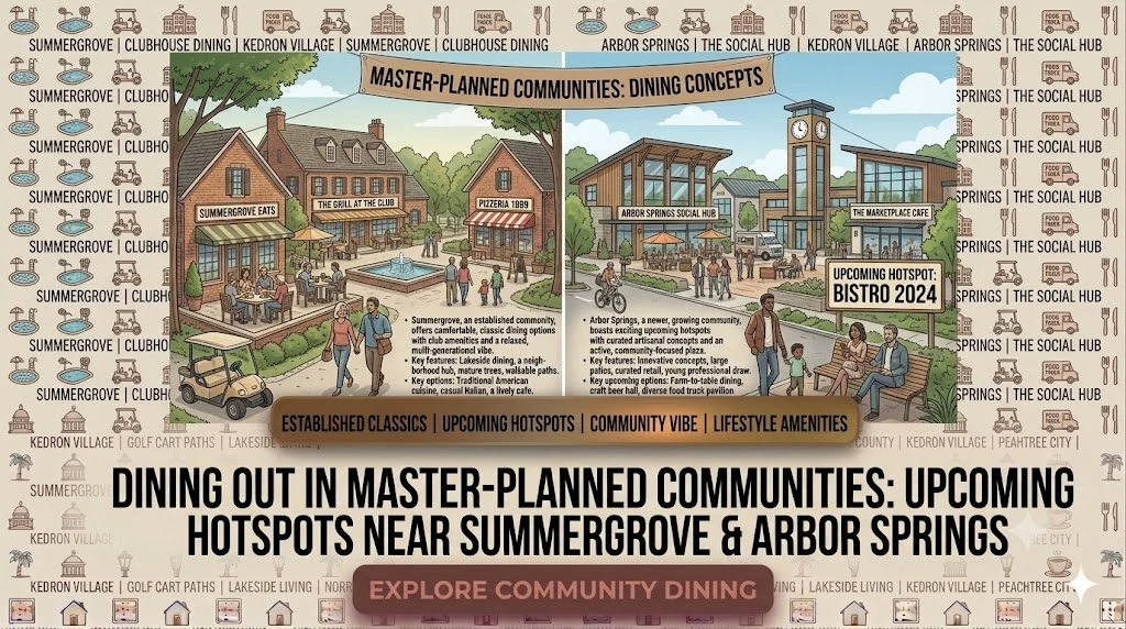 Dining Out in Master-Planned Communities: Upcoming Hotspots Near Summergrove &amp; Arbor Springs