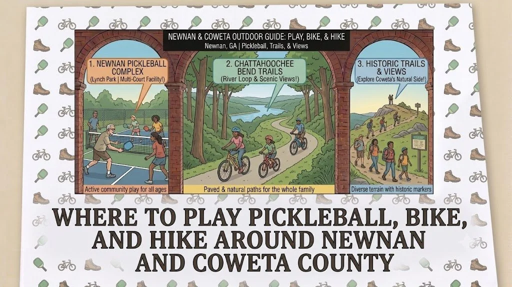 Where to Play Pickleball, Bike, and Hike Around Newnan and Coweta County