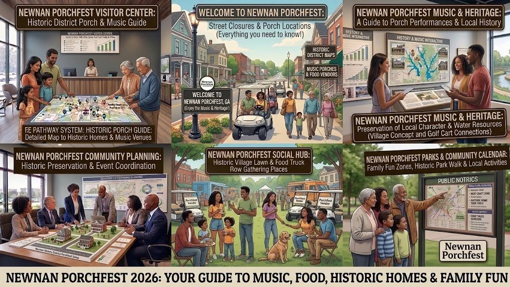 Newnan Porchfest 2026: Your Guide to Music, Food, Historic Homes &amp; Family Fun