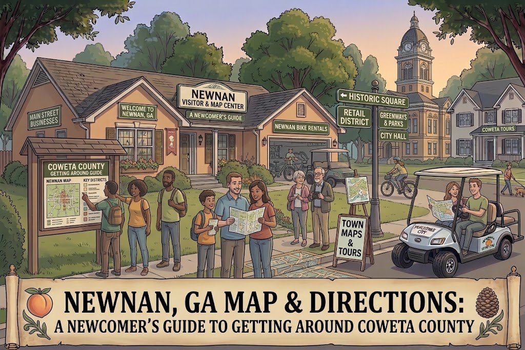 Newnan, GA Map &amp; Directions: A Newcomer's Guide to Getting Around Coweta County