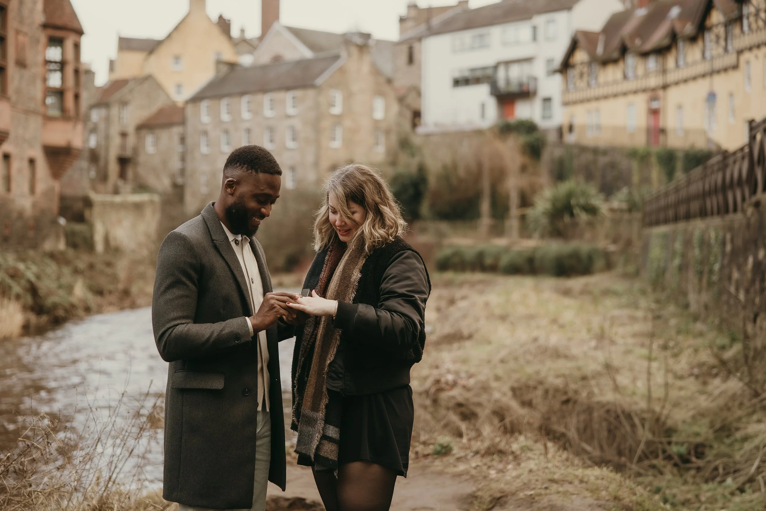 Proposal Moment in Dean Village Edinburgh