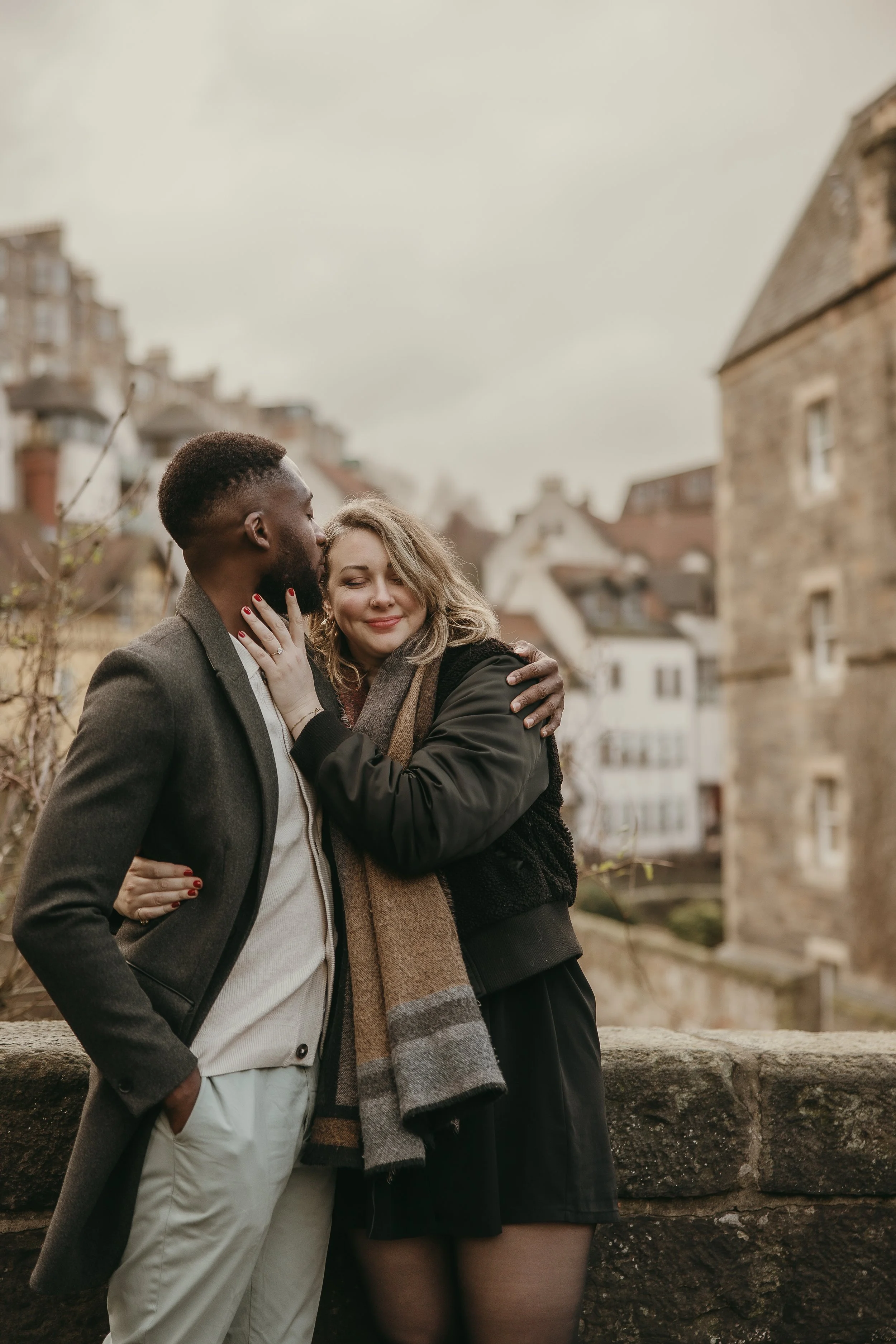 Romantic Proposal Photoshoot Edinburgh Golden Hour