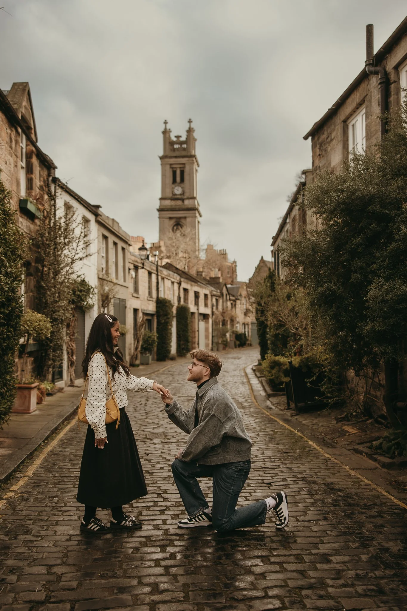 Surprise Proposal at Circus Lane Edinburgh
