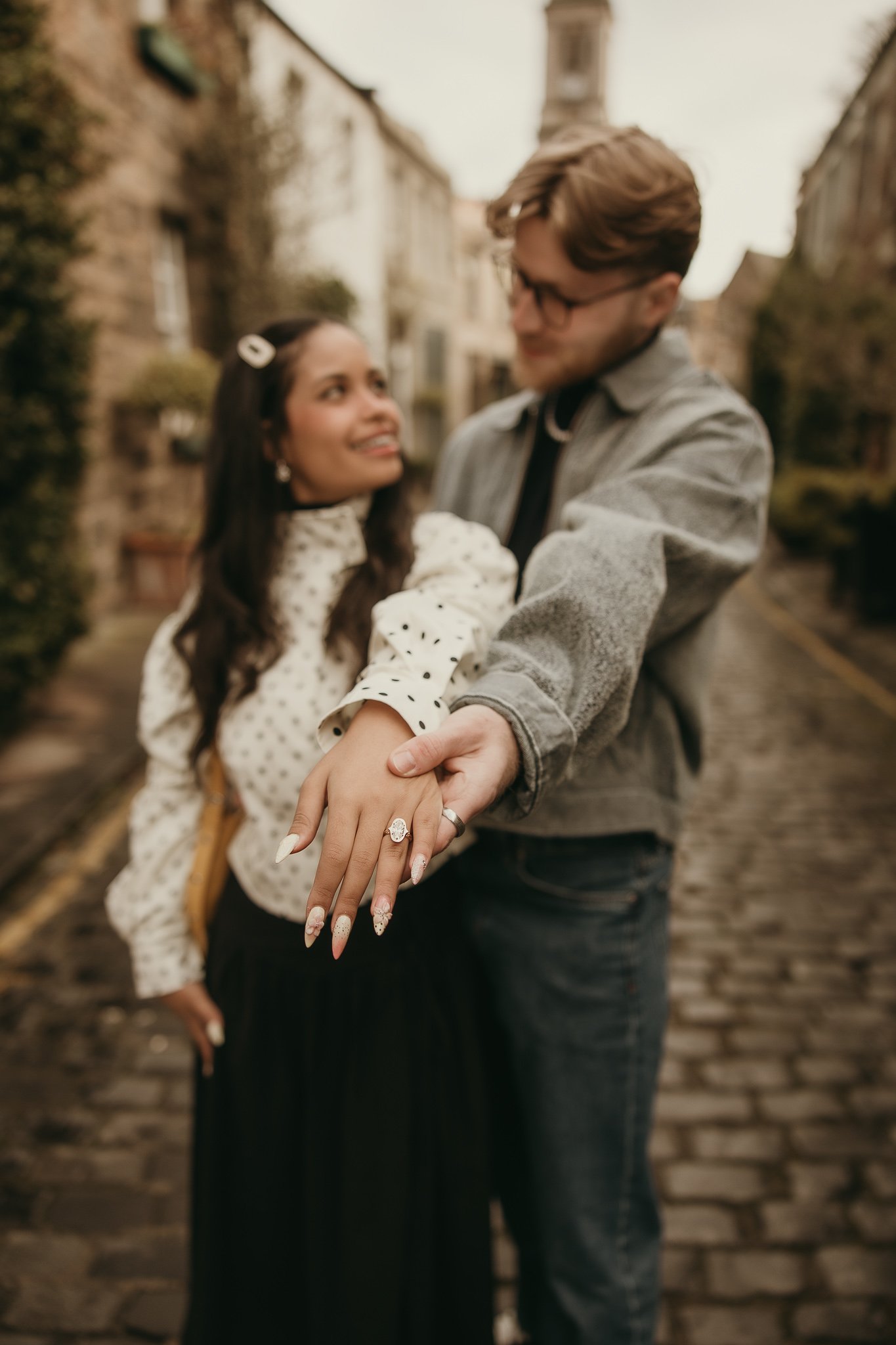 Just Engaged at Circus Lane Edinburgh