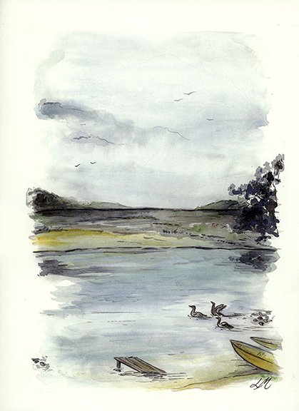 Lake painting