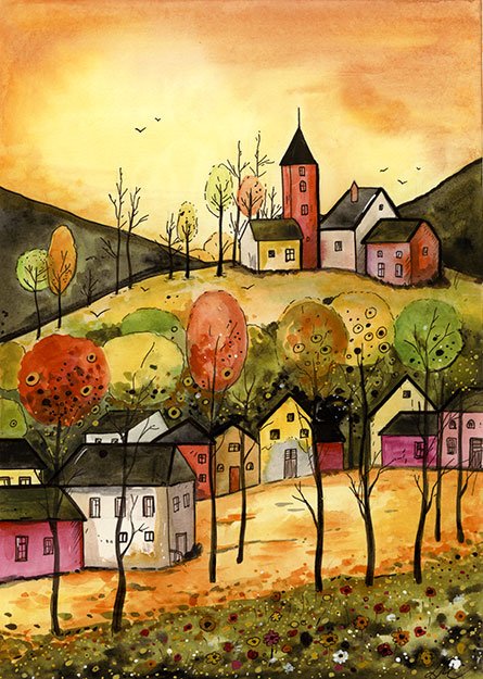 Autumn village