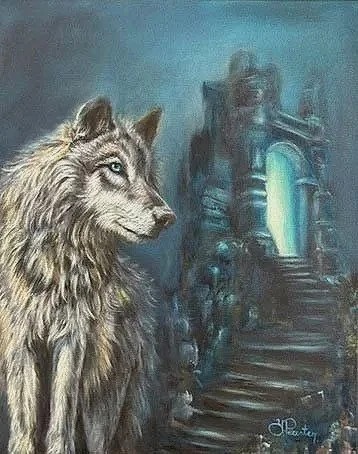 “Sentinel of the Sacred Gate" - 
Oil on canvas
50x40cm