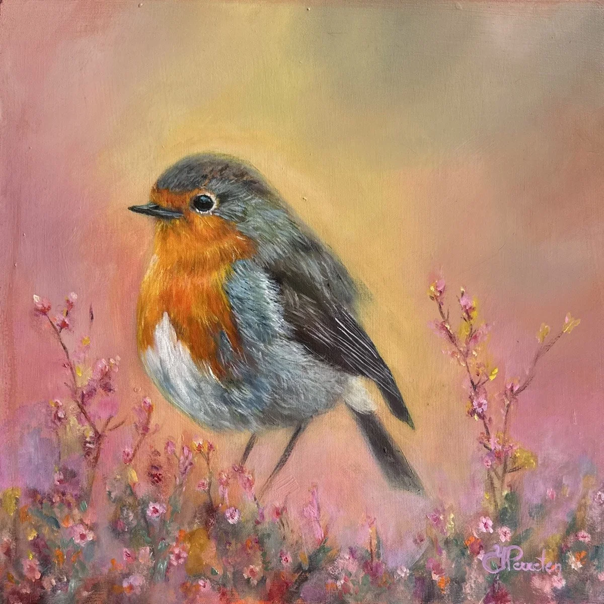 "Blush in the Morning" - Oil on wood panel
30x30cm **SOLD**
