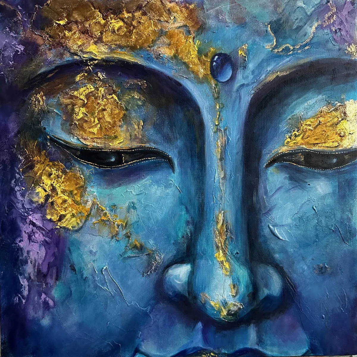 "Golden Mind"
Oil on mixed media on wooden pannel
40x40 cm