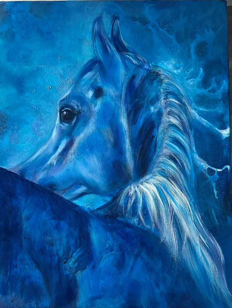 "Aziza's Dream" Oil on Acrylic - Gallery Wrapped Linen Canvas 40x30 cm