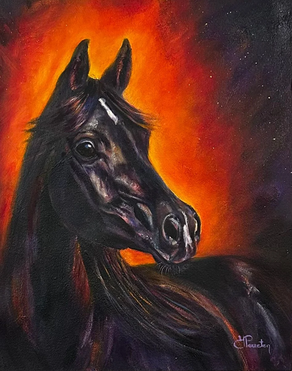 "Shahiinah" - Oil on Acrylic - Paper - 50x40 cm **SOLD**