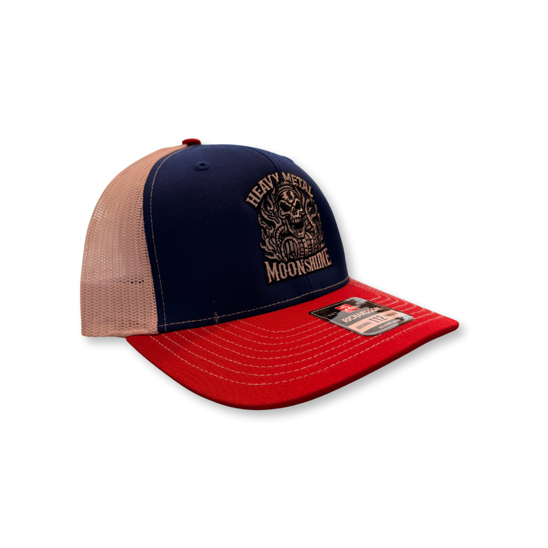 Blue & Red Trucker Hat (White Back).png