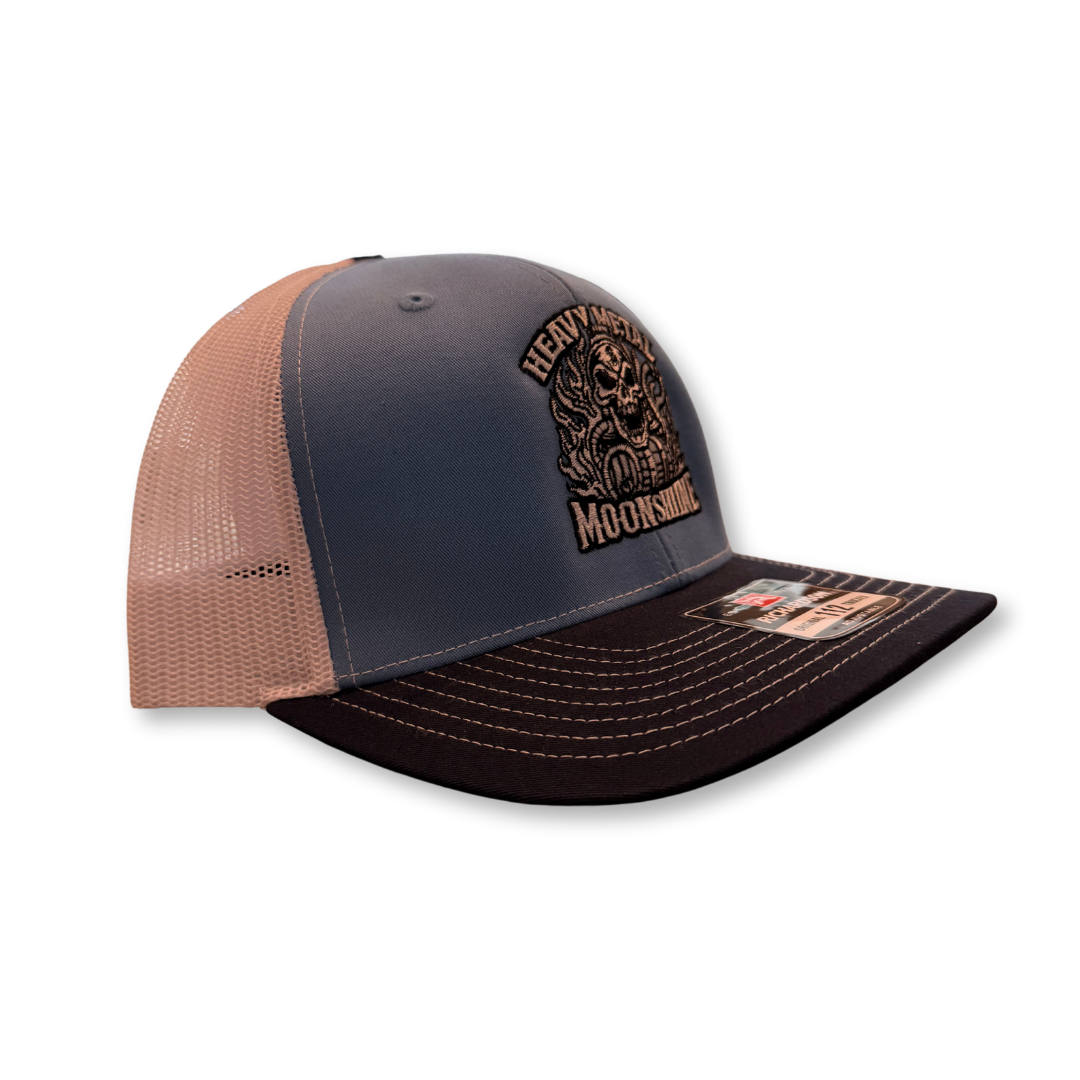 Blue & Black Trucker Hat (White Back).png