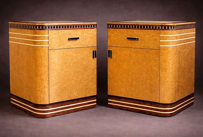 Art Deco Birdseye Night Tables