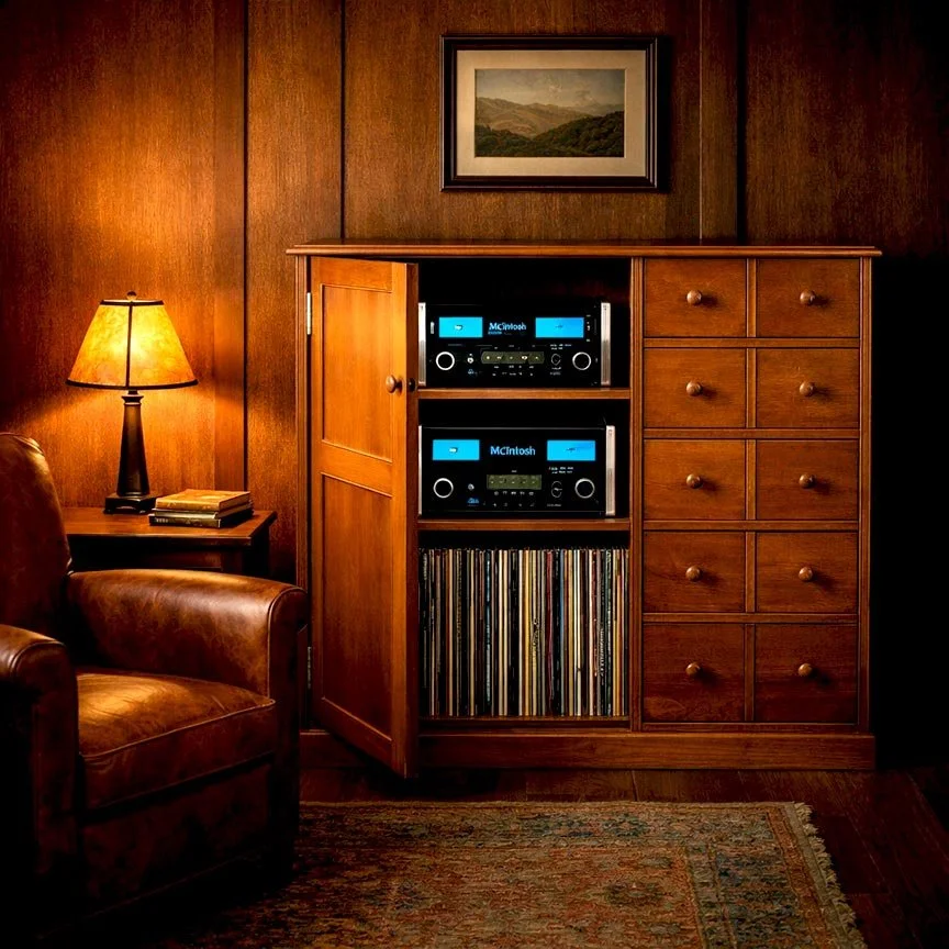Cherry Stereo Media Cabinet