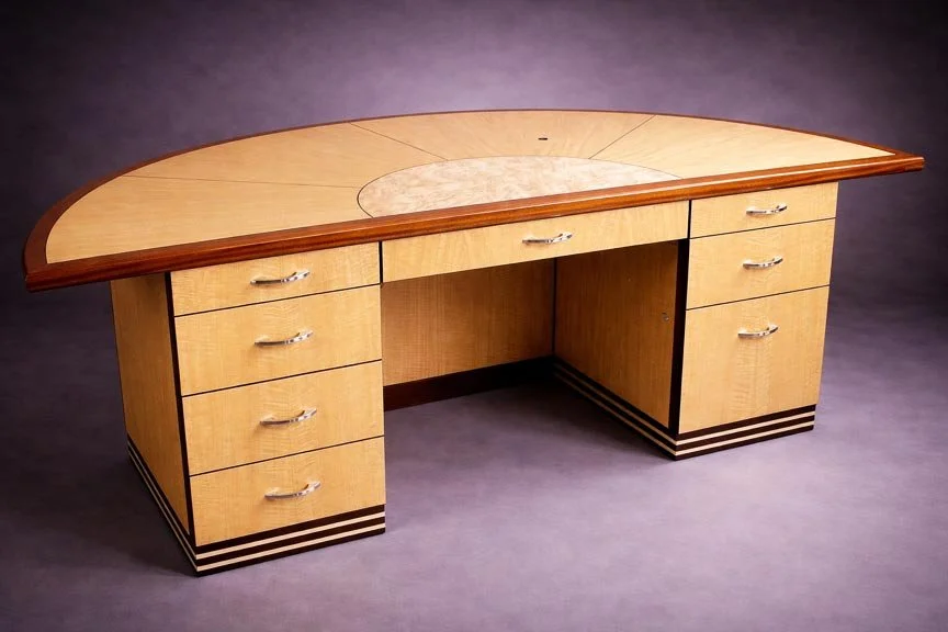 Art Deco Half Circle Desk