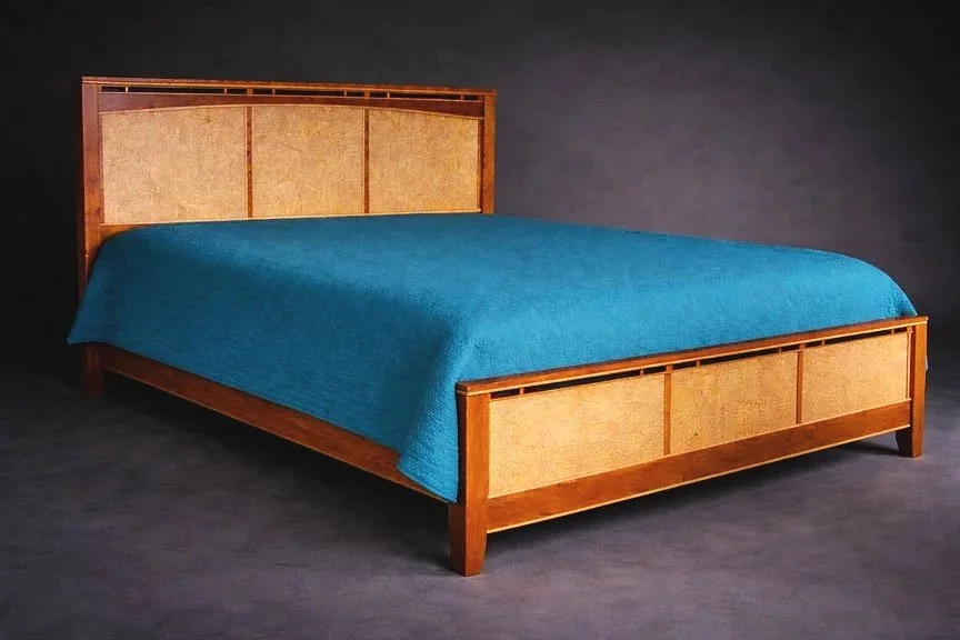 Cherry Birdseye Maple Bed