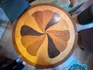 original condition with chipping and water stains