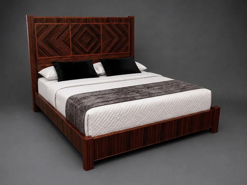 Macassar Ebony Art Deco Bed