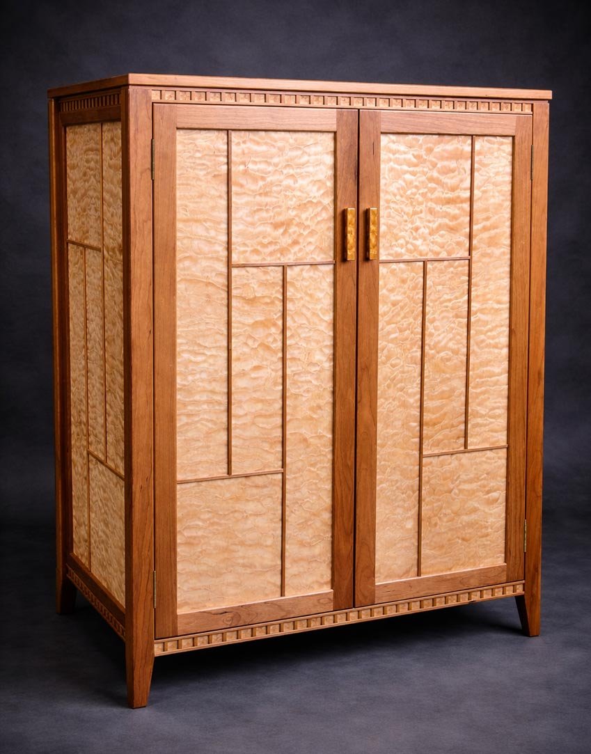 Quilted Maple Cabinet