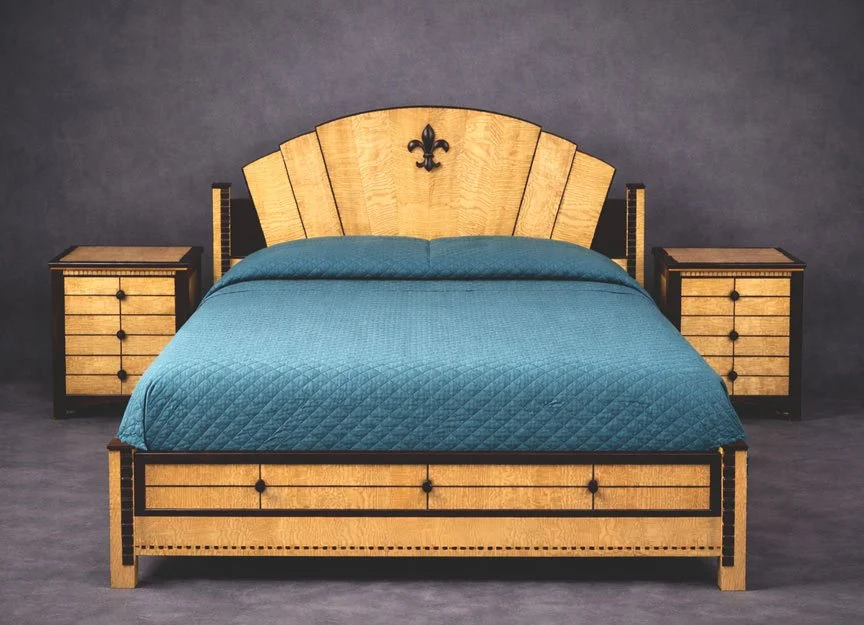 New Orleans Art Deco Fleur-de-lis Bed