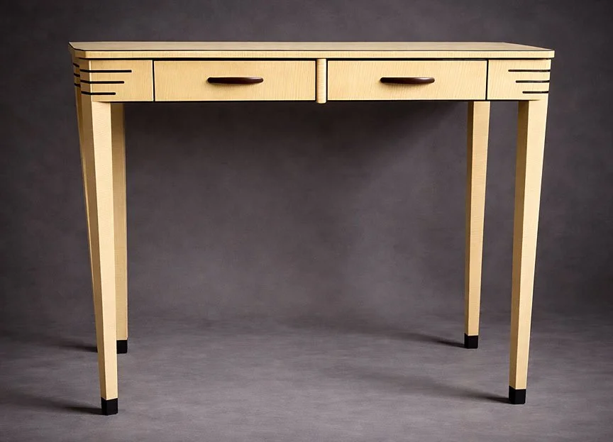 Art Deco Curly Maple Hall Table