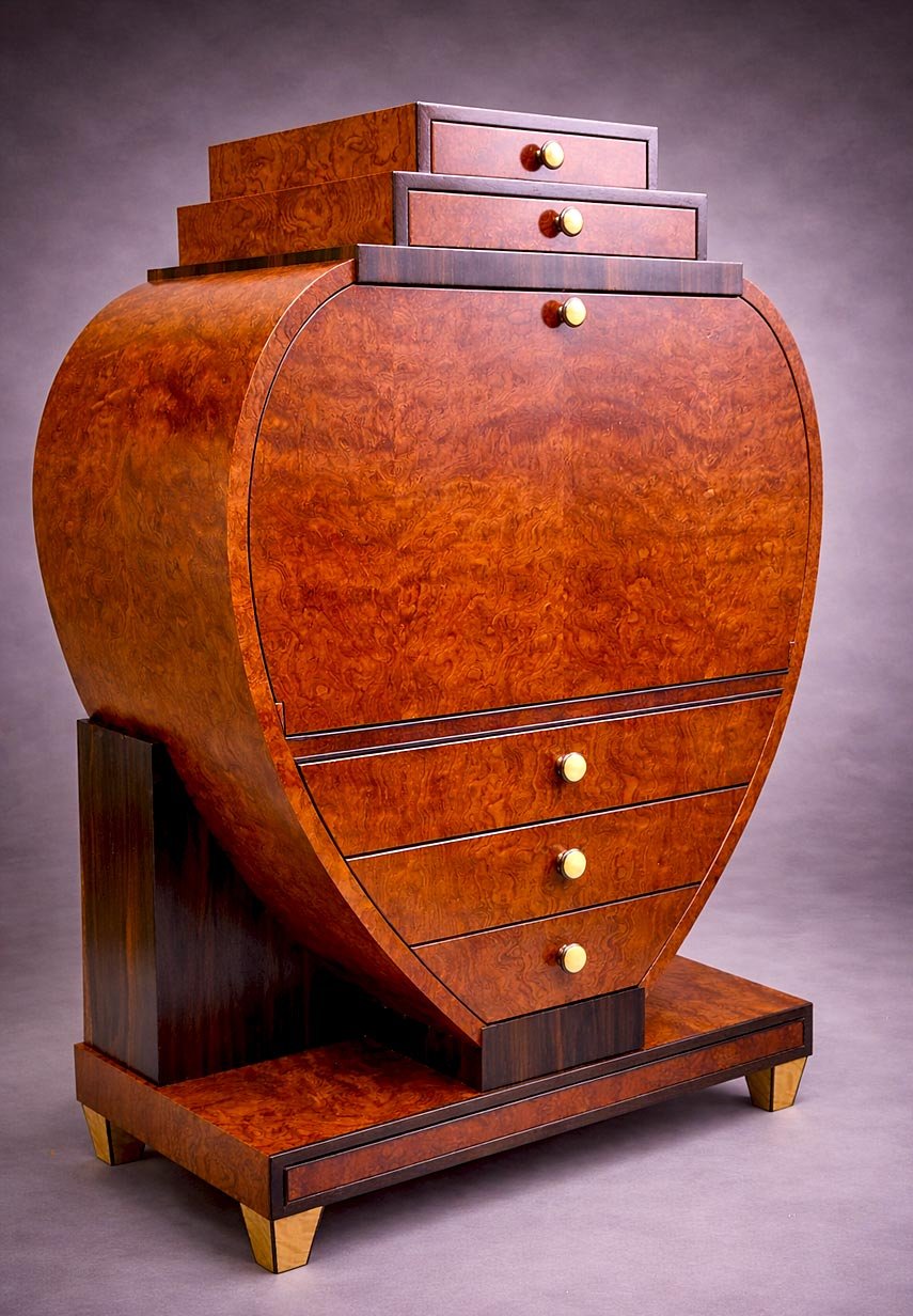 Biedermeier Secretary  Desk