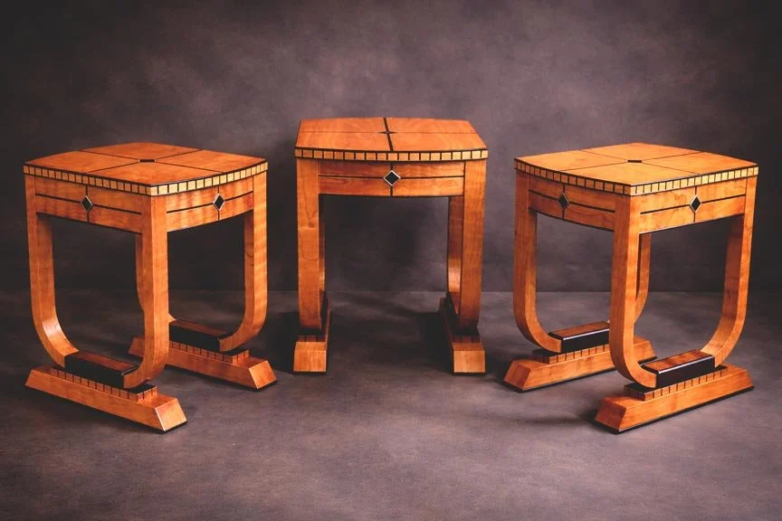 Art Deco Curly Cherry Tables