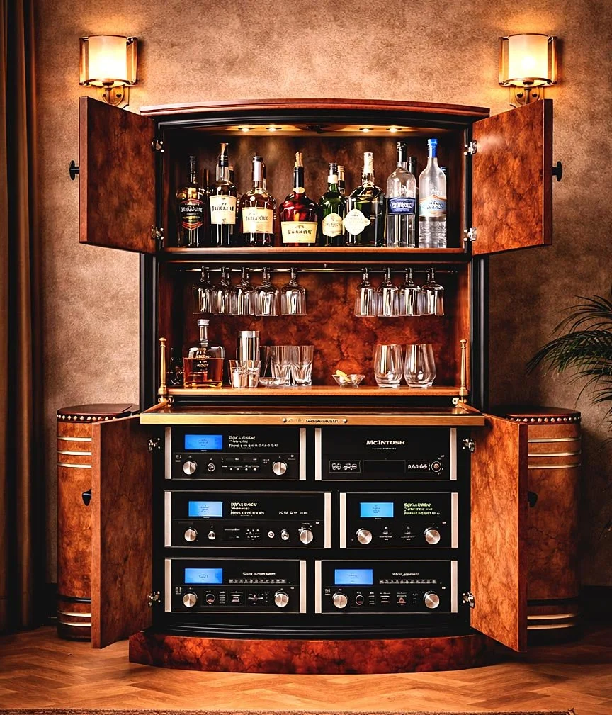 Stereo Liquor Cabinet Combo
