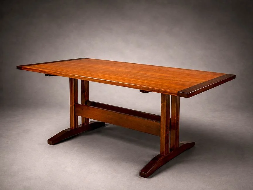 Mahogany Trestle Table