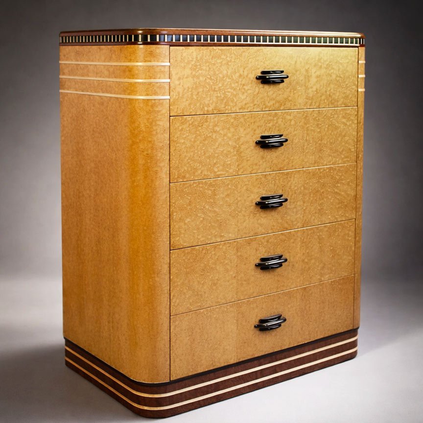 Birdseye Art Deco Dresser