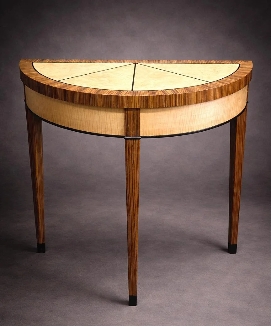 Zebrawood Demilune Table