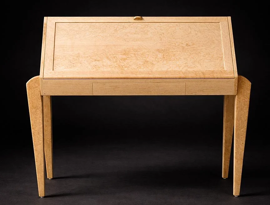 Birdseye Maple Drop Front Desk
