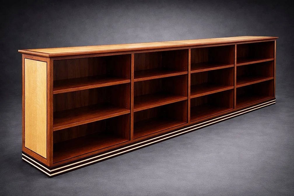 Curly Anigre Bookcase
