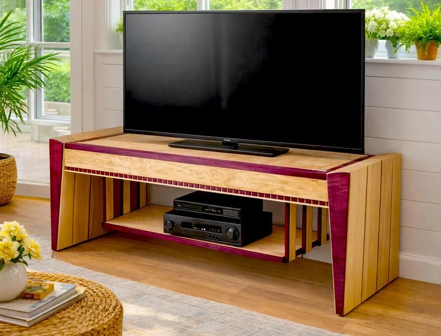 Television table with shelf