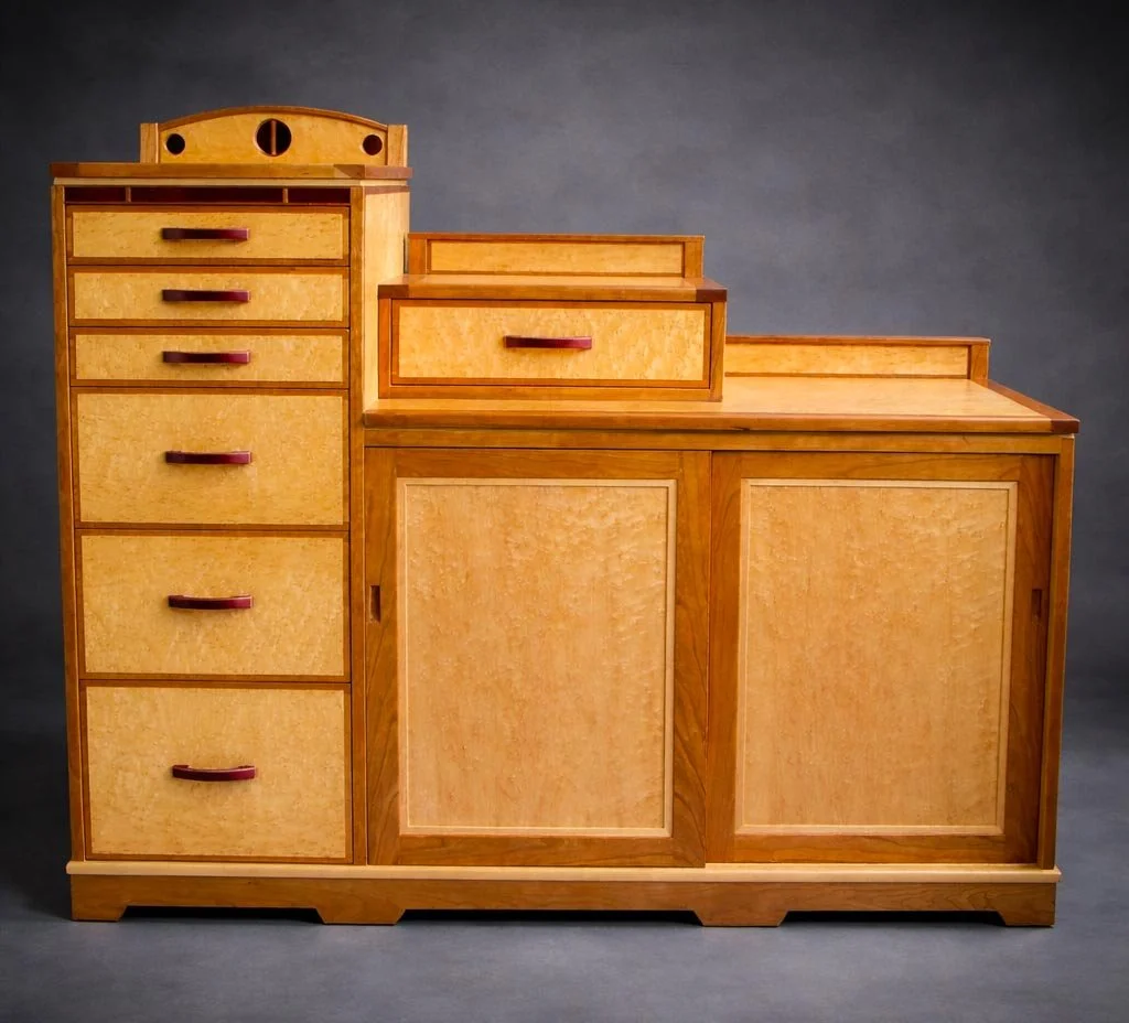 Sliding Door Stereo Cabinet