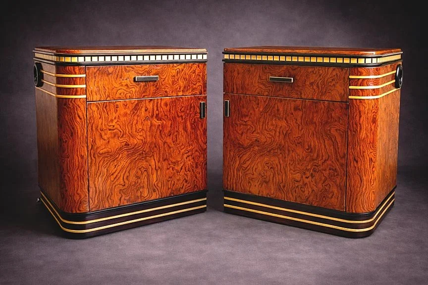 Bubinga Art Deco Night Table