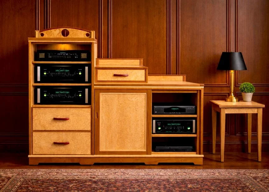 sliding door stereo cabinet