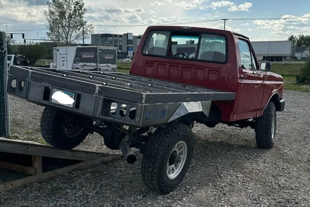 1991 Ford OBS custom flatbed design progress.